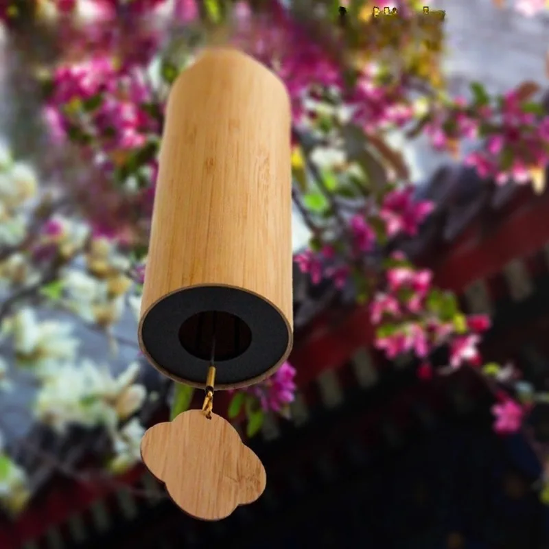 

Chord bamboo wind chimes, Japanese-style bedroom outdoor music bell pendant, dopamine healing system, meditation courtyard