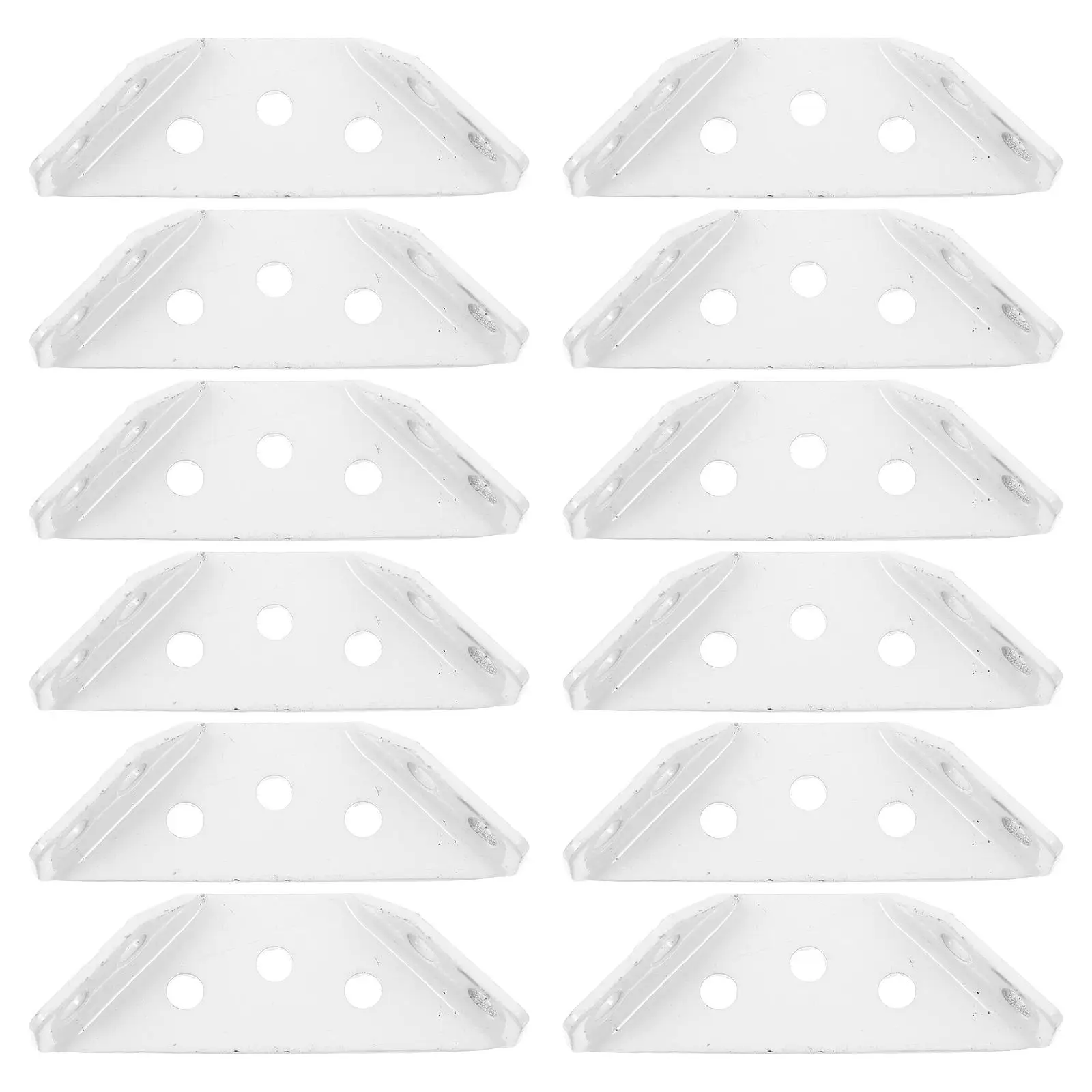 

20pcs Multifunctional Brackets White Stainless Steel Furniture Hardware Shelf Angle Bracket Support Triangle Cabinet