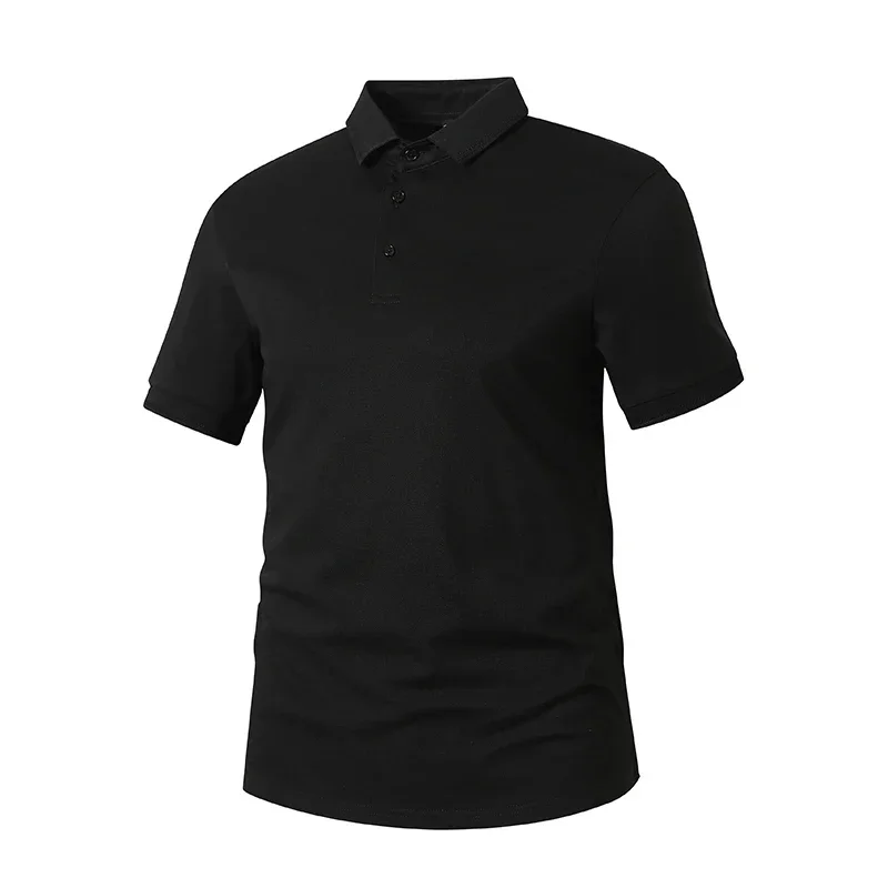 Summer Mens Polo Shirts Solid Golf Shirts for Men Dress Shirt Men Clothing 50% Cotton Hip Hop Tops Tees Male Plus Size 4XL 5XL