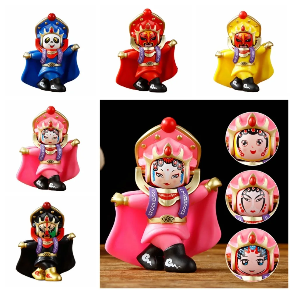 Face Change Opera Face Changing Doll Sichuan Opera Interactive Face Changing Toy Chinese 4 Facial Opera Face Makeup Toy