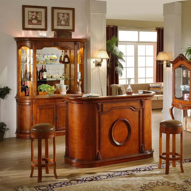 

JC Американский бытовой винный шкаф из цельного дерева, двусторонняя перегородка на крыльце, европейская гостиная, кухня, боковое хранилище