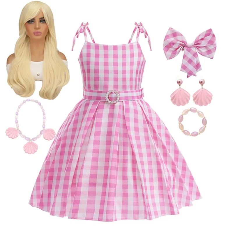 Film Ken Ryan Gosling Barbies Serie Cosplay Kostüm Streifen rosa Hemd und Shorts Set für Männer Frauen Strand tragen Set Kinder Kostüm