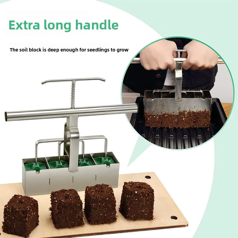 Cross-border explosion Extended handle Manual clod maker Handheld nursery Garden tool