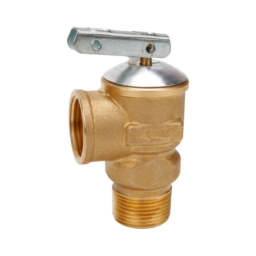 3/4 Inch FNPT Brass Automatic Pressure Relief Valve 30 PSI For Boiler Hot Water Heater Hydronic Heating System Safety Part
