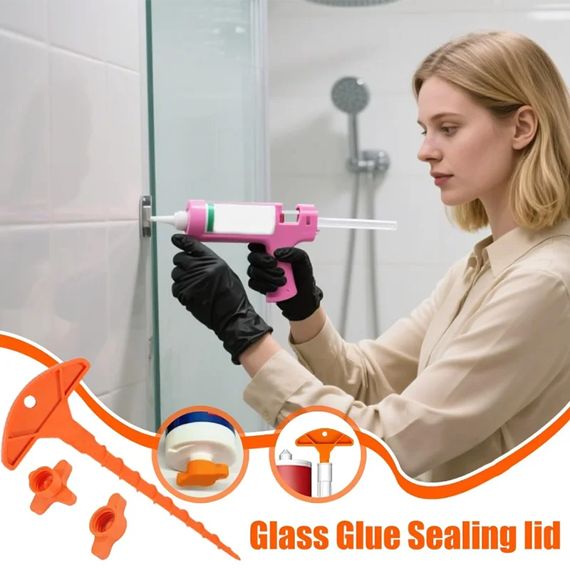 Universal Sealant Saver Cap and Glue Nozzle Cleaner, Anti-Drying Silicone Caulk Tube Cover for Standard Caulking Guns DIY Tools