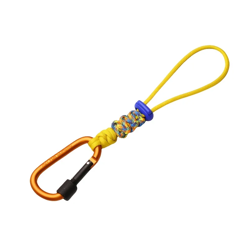 1 Stück Outdoor Wasserflaschenhalter Paracord-Haken Wanderrucksack Becherhalter Handgewebtes Schlüsselband Karabiner Zubehör Campingausrüstung – Detail 7