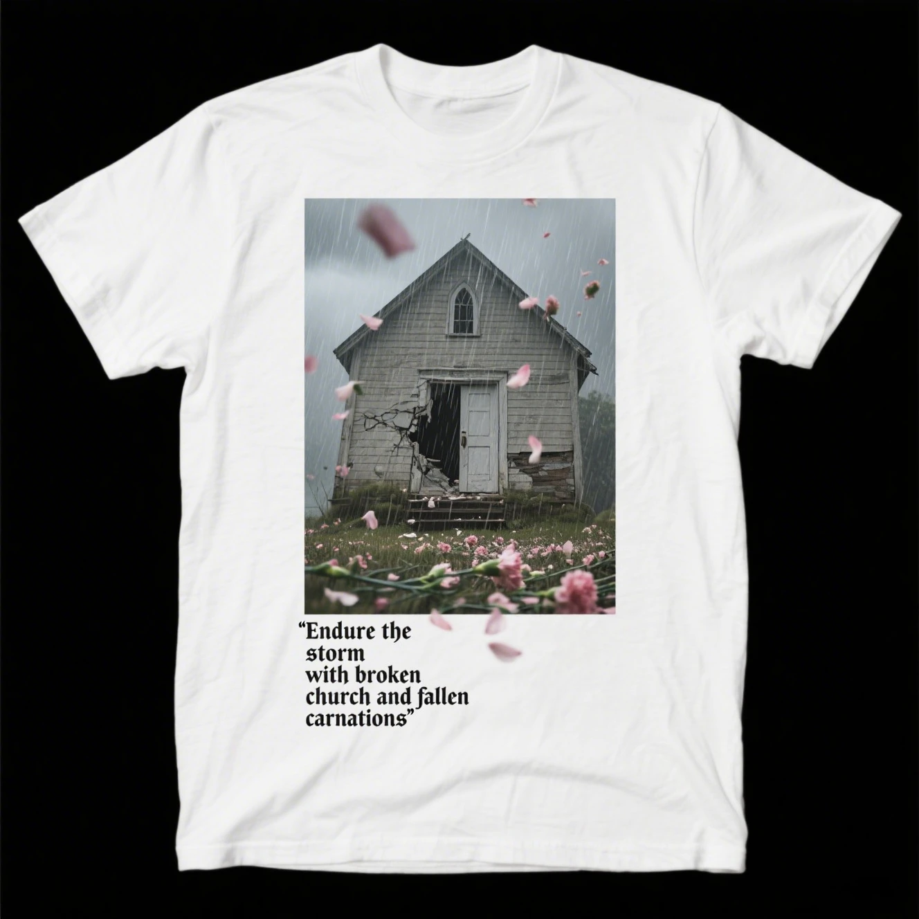 

Storm Bouquet Graphic Printing Summer Luxury Brand Cotton Men's and Women's T-Shirts Short Sleeves Street Fashion Trend Clothing