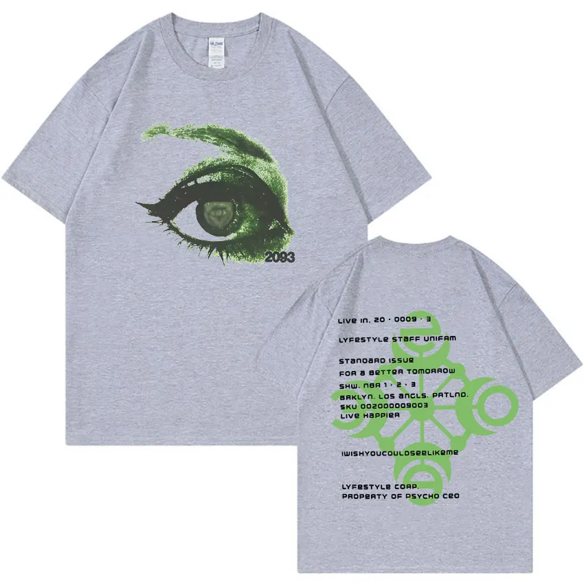 Yeat Lyfestyle 2093 العين تي شيرت مطبوع ألبوم ميرش تايد تي شيرت للجنسين بلايز الجمالية الكلاسيكية الرجال الصيف ملابس غير رسمية Y2K