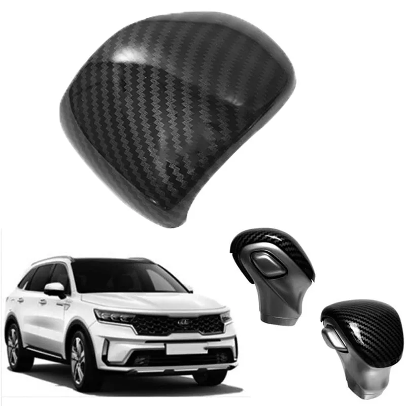 

Suitable For Kia K3 Carnival Sorento, Seltos, 2019 Internal Speed Shift Knob Top Cover Texture Handbrake Protector Decorative.