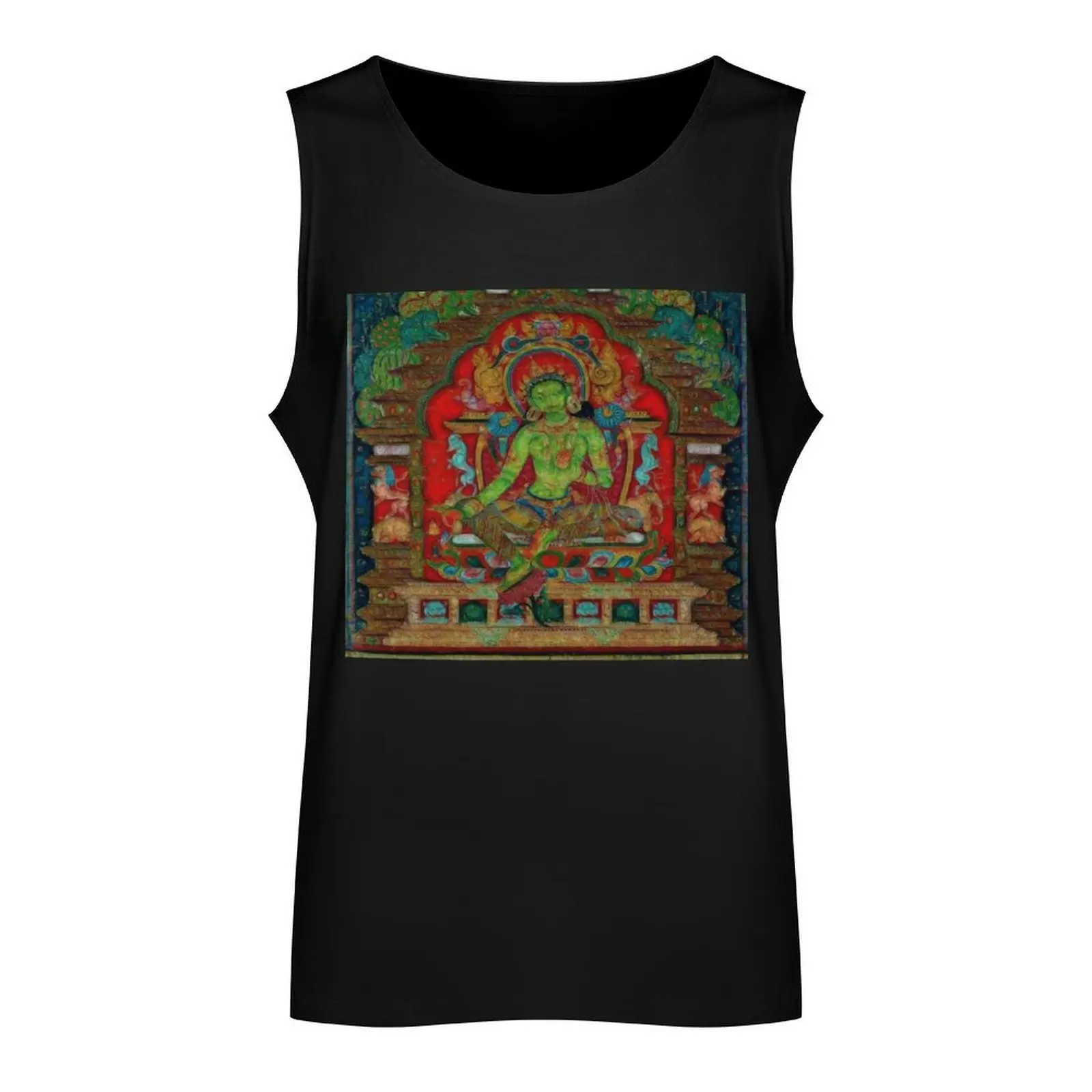 Green Tara Tank Top Men's singlets gym shirt men