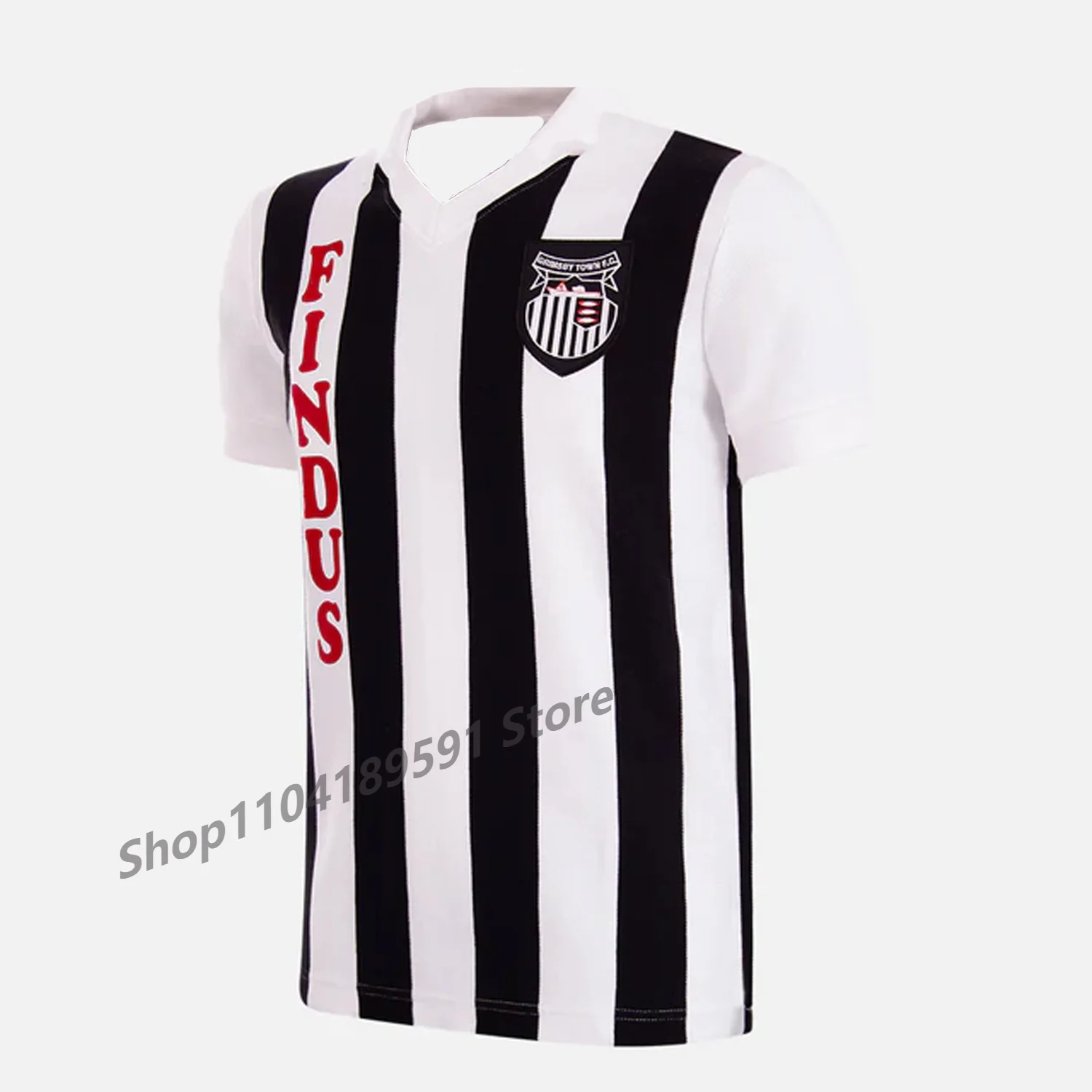 Vintage Style Grimsby Town FC Retro Football Jersey Man Women Sport Comfort T-Shirt Sport Tee 3D Fashion Sports Shirt 1981