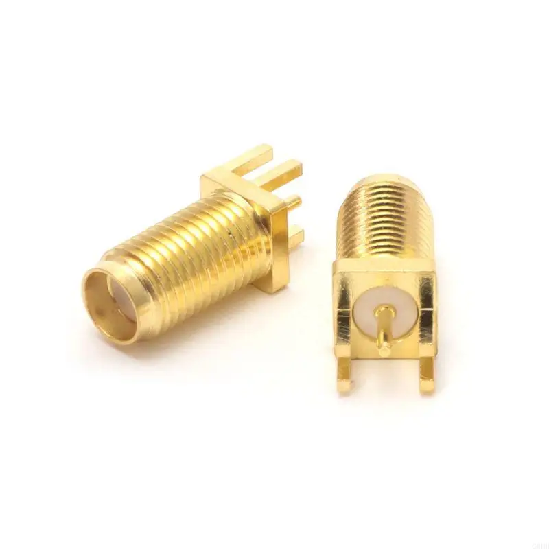 G6DD 10pcs نهاية لإطلاق PCB Mount Mount SMA الإناث جاك مستقيم RF Connector