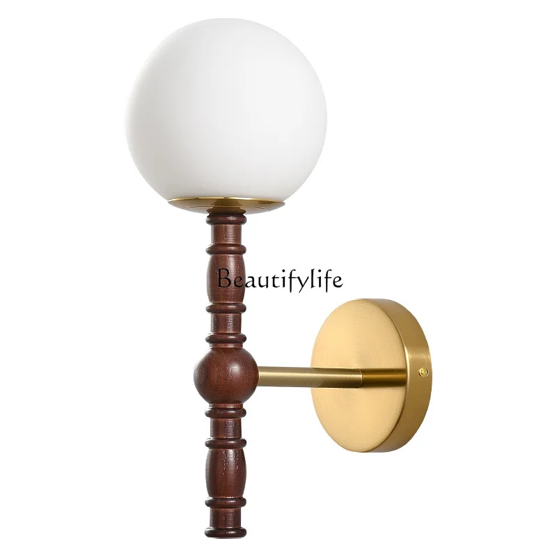 

French retro medieval style background wall, luminous decoration in front of staircase mirror