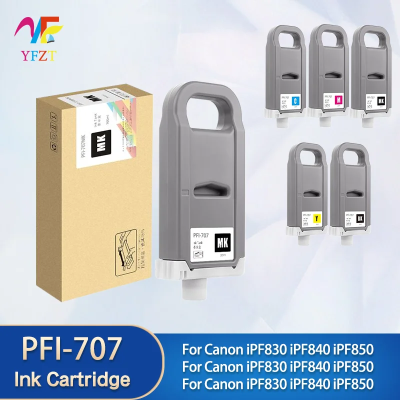 

PFI-707 PFI707 MBK BK Premium Color Compatible Ink Cartridge For Canon imagePROGRA iPF830 ipf-840 IPF-850 Printer