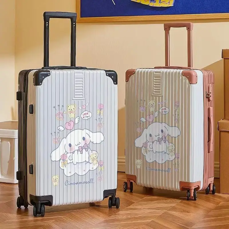 

Sanrio's New Graffiti Suitcase Trolley Box Storage Box Password Lock Cinnamoroll Cartoon Vertical Pattern Silent Wheel Suitcase