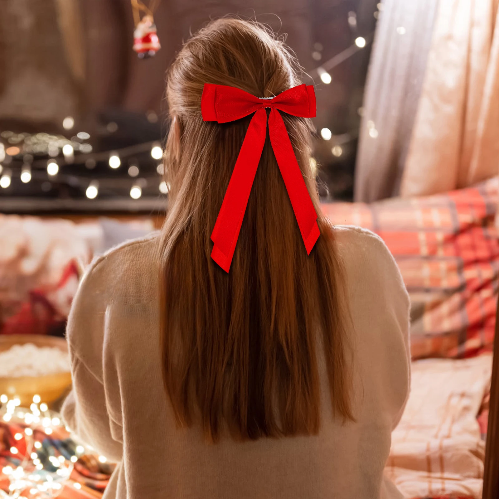 

8 Pcs Clips Large Bow Hair Clips Women Bows Girls Women Hair Accessories Soft Cute Secure Stylish Versatile Colors