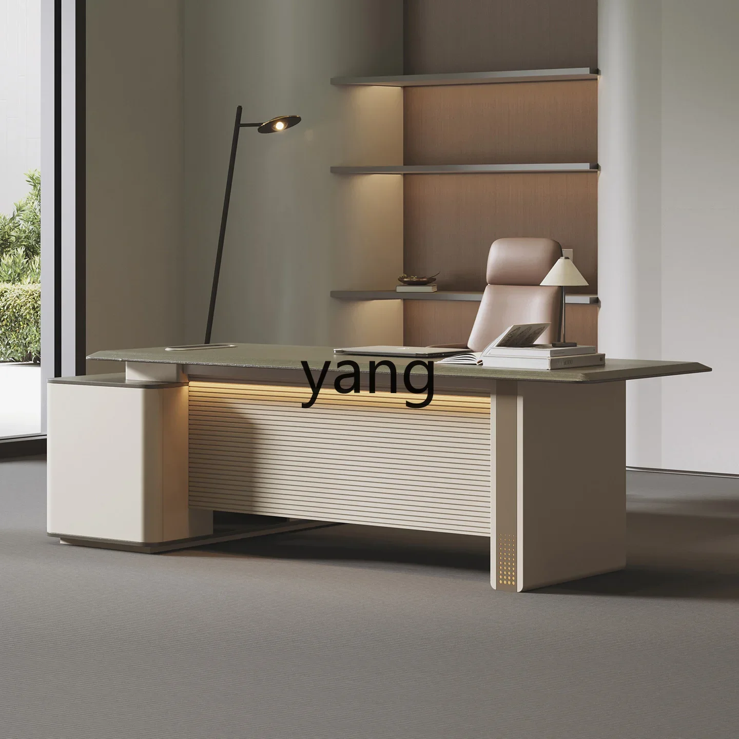 

LMM modern simple desk light luxury high sense small space office large desk