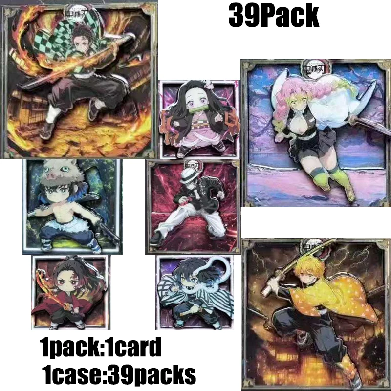 

Demon Slayer наклейка на холодильник Booster Box коллекция оптовая продажа игральные карты игры настольная вечеринка детские игрушки Mystery Pack