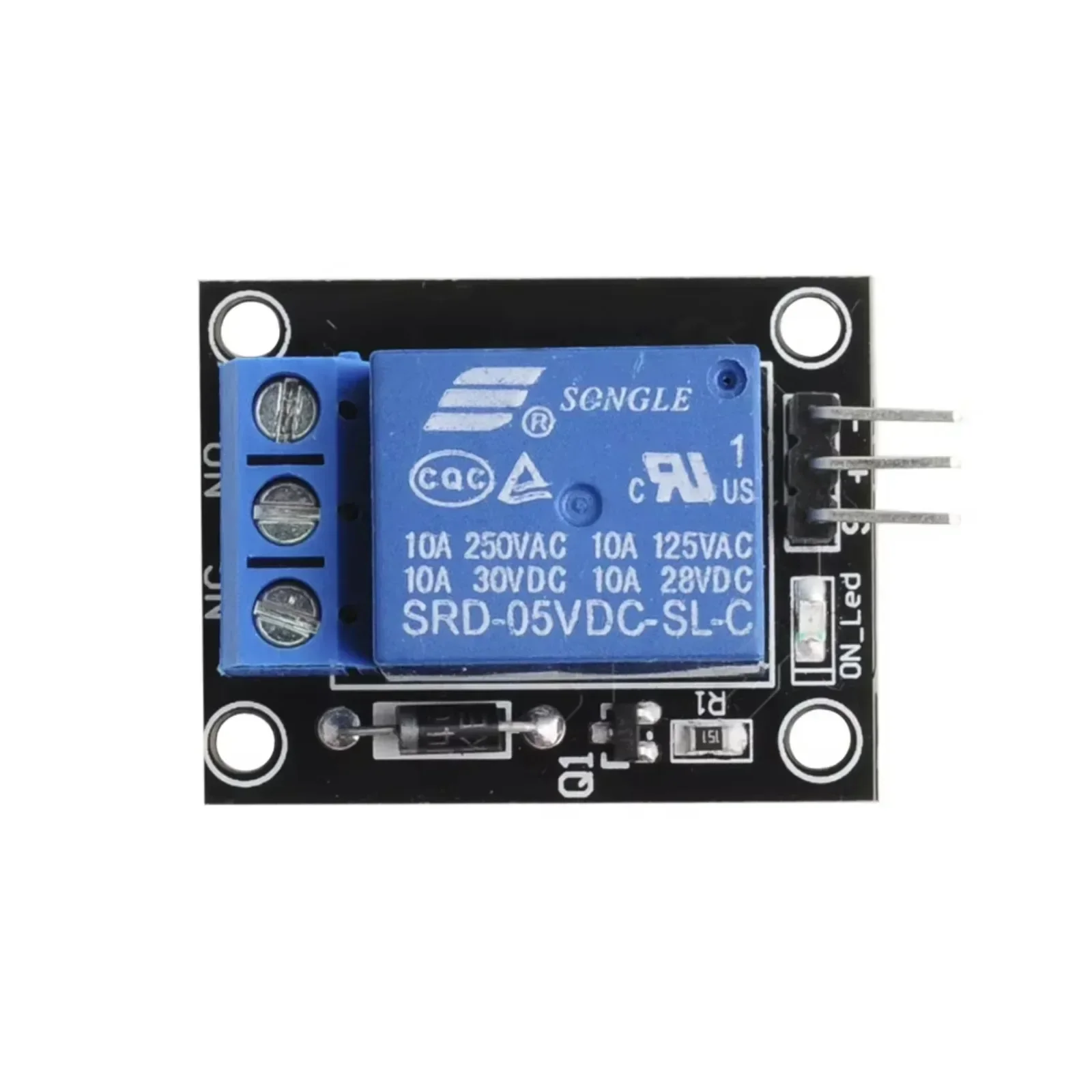 Keyes リレー シールド モジュール 5V 220V AC 制御、安全プルダウン回路およびトランジスタ ドライバー付き (5 個 + ケーブル)