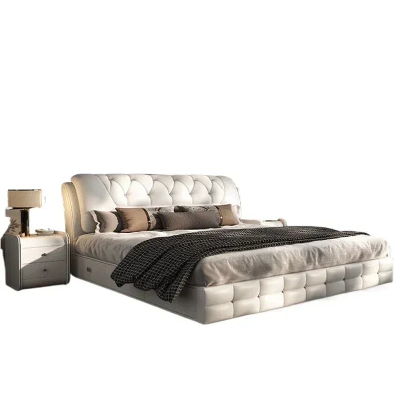 %Minimalist Bedrooms Double Bed Modern Cheap Lounge Storage Double Bed King Size Luxury Cama Box Casal Set Furniture Complete