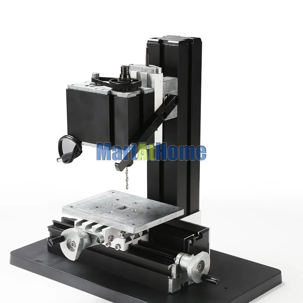 60W High Power Mini Metal Drilling Machine Tool TZ20004M 12000RPM Travel 145*32mm with Drilling Table