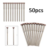 50 Uds. Mandril de vástago de pulido Dental con eje pulido de aguja de sujeción Dental para máquina de corte de ruedas de pulido