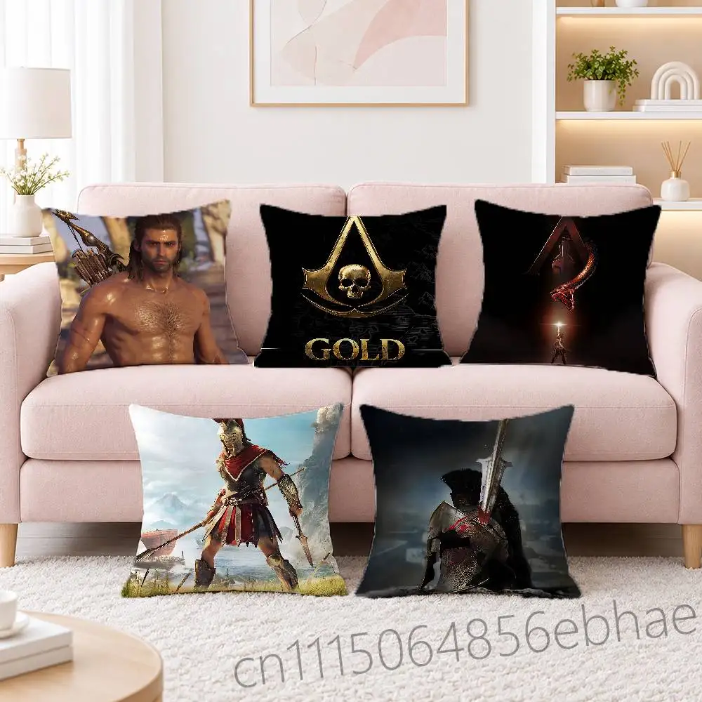 For Odyssey Agamemnon Assassins Throw Pillow Cover 2D Double-Sided Print Soft Cushion Case for Home Sofa Bedroom Car