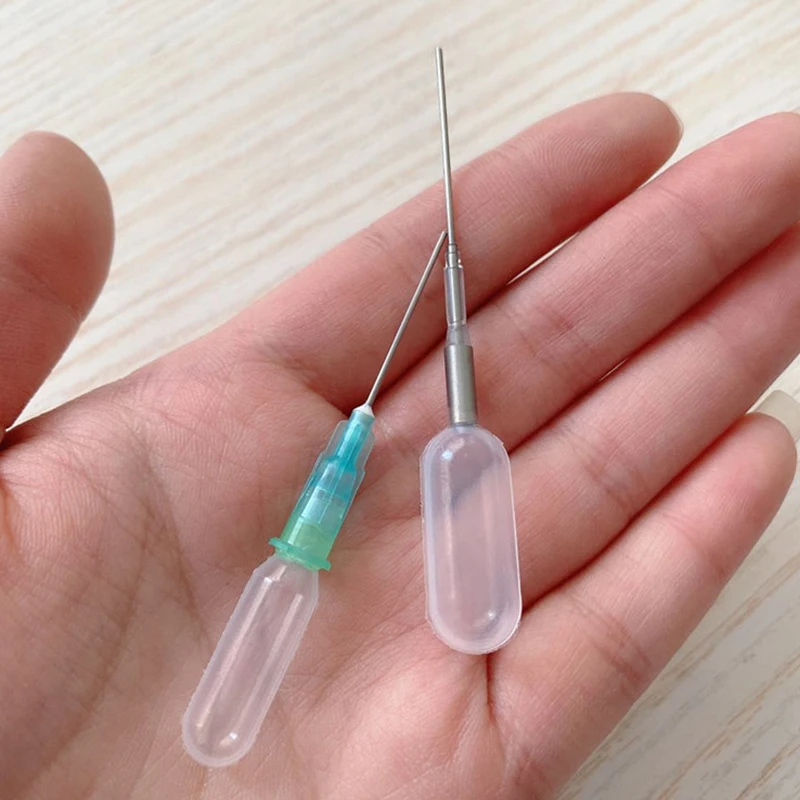 Plastic Dropper Needle Hole Essential Oil Perfume Bottle With Injection Adder Accessories Dispensing Tool