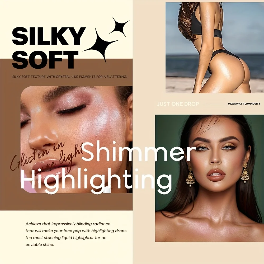 Olio luccicante per il corpo che si illumina al buio, liquido idratante a lunga durata, finitura lucida a copertura totale, scintilla impermeabile per feste