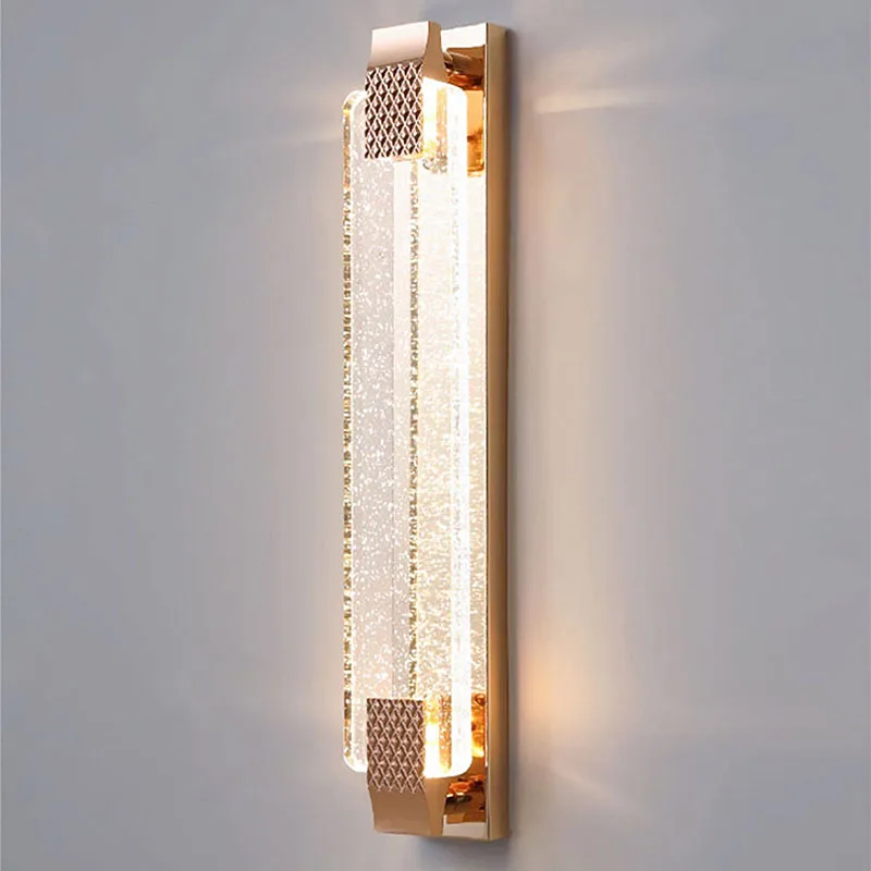 

Postmodern Light Luxury Crystal Wall Lamp Living Room Background Porch Aisle Staircase Decorative Simple Bedroom Bedside Light