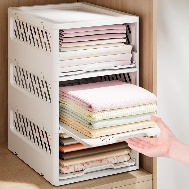 

Wardrobe drawer type layered household storage bedroom clothes storage rack organizing box multi-functional drawer type storage