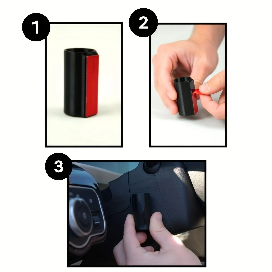 Porta rossetto per auto da 1 pezzo Organizzatore portatile in silicone per piccoli oggetti Nero per cosmetici e accessori Porta organizer unisex