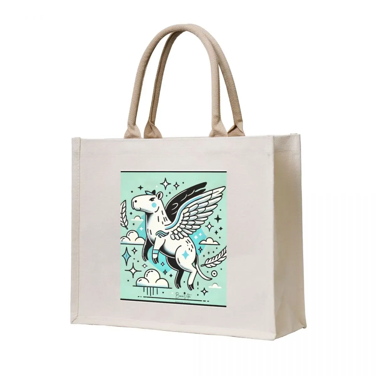 

Pegasobara: The Flying Capybara of Olympus Tote Bag supermarket folding bag free delivery bags reusable grocery bags