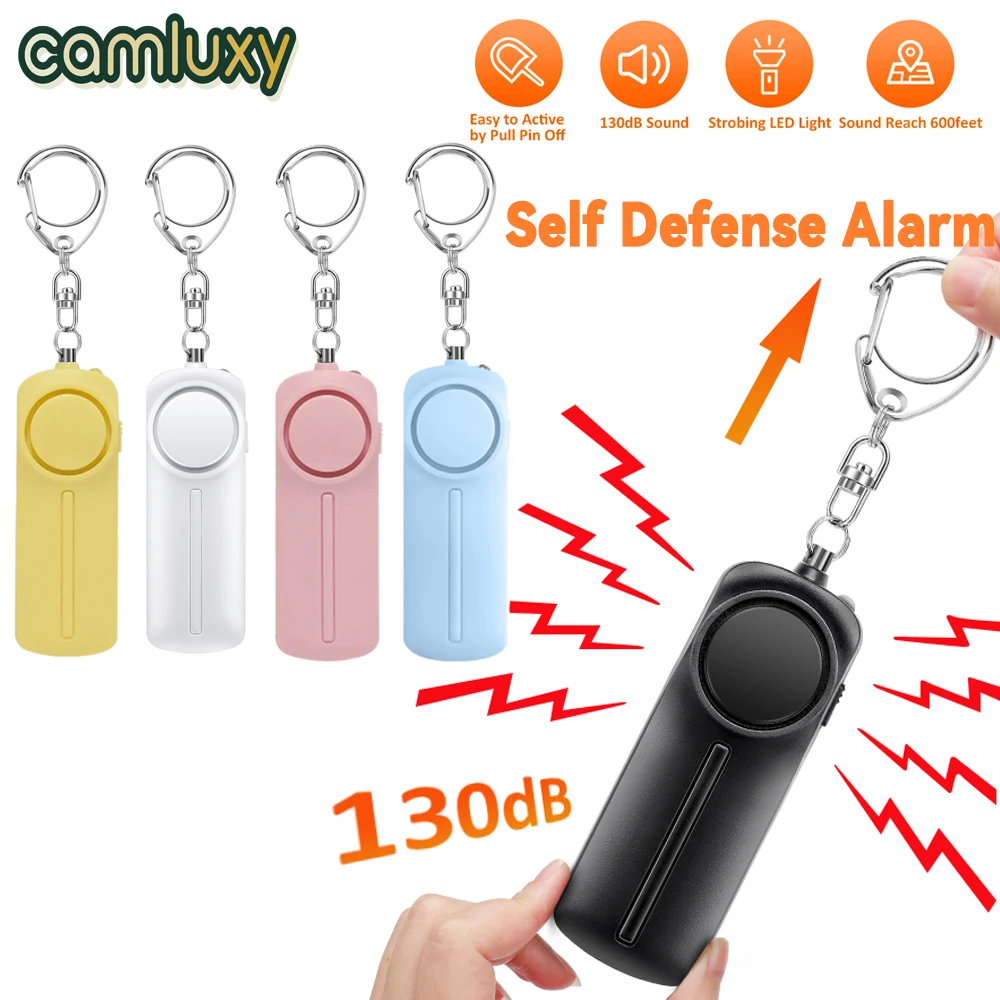 

Camluxy Self Defense Alarm 130db Anti-Wolf Alert Personal Defenses Women Security Alert Safety Scream Loud Emergency Keychain