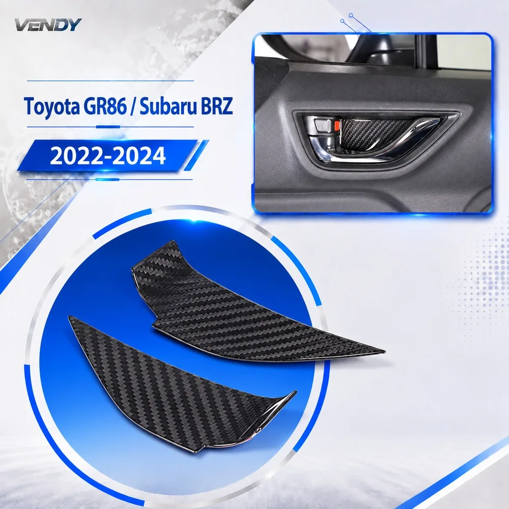 Real Carbon Fiber For Toyota GR86 Subaru BRZ 2022-2023 Inner Door Bowl Decorative Sticker Cover Trim Modified Parts Accessories