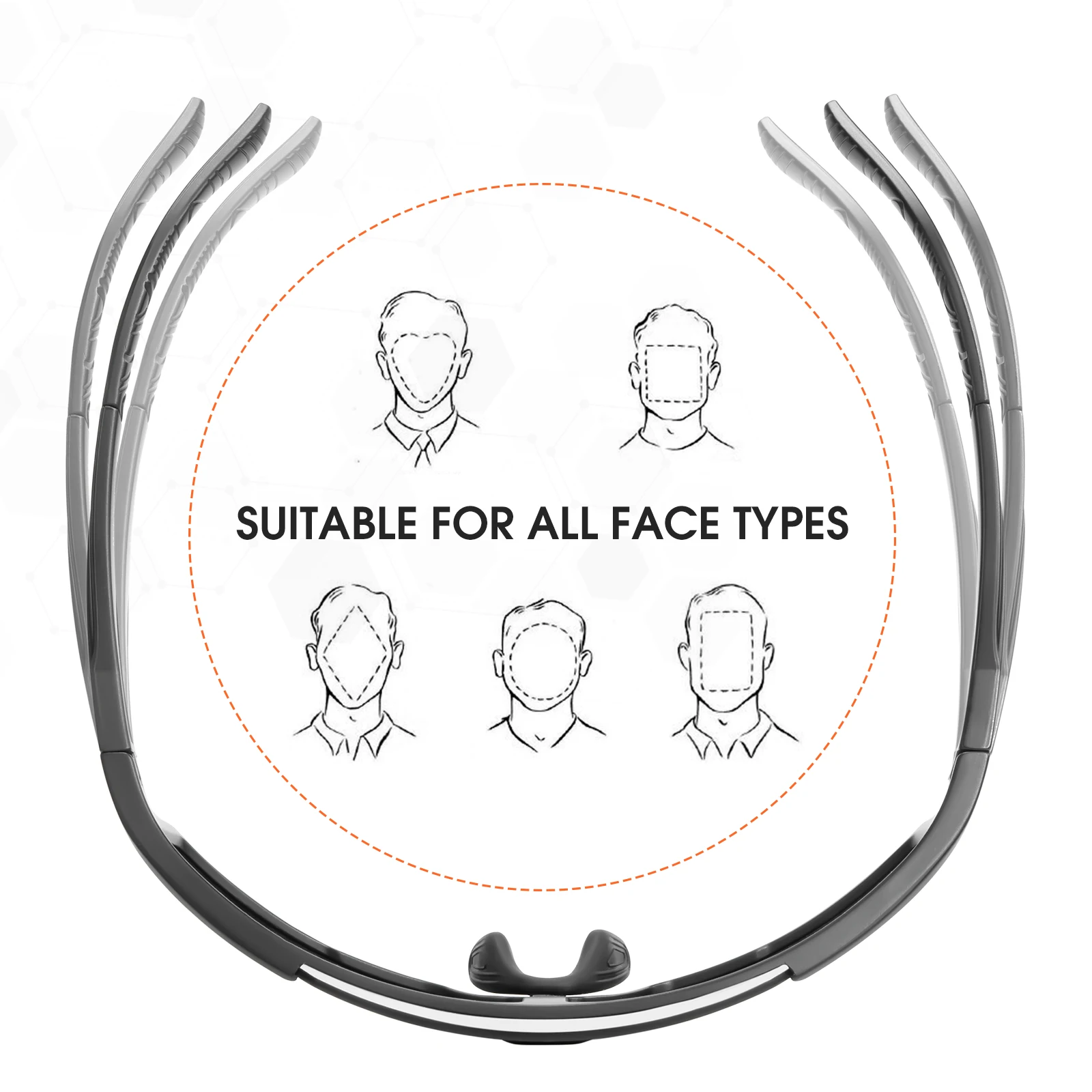 SCVCN MTB Occhiali da sole per bici da strada Occhiali sportivi Uomo Donna Occhiali da equitazione antivento Protezione UV400 Occhiali da equitazione per escursionismo all'aperto