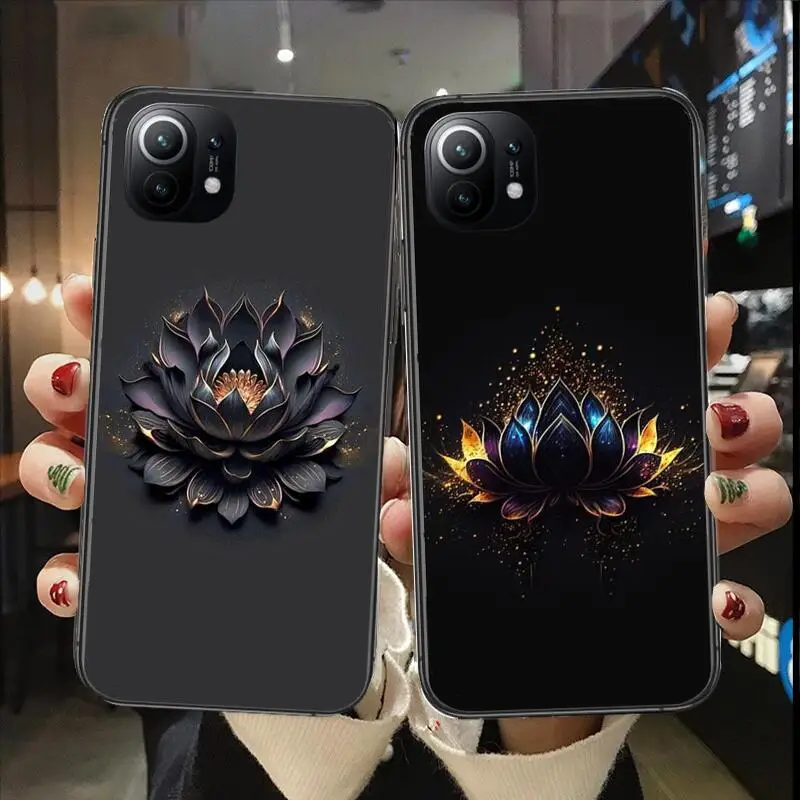 Black Lotus Phone Case For Xiaomi 13 12 11T 9 11 10C 9T 8 9SE 11i Lite Ultra Note10 Poco F3 M4 M3 Pro Soft Covers