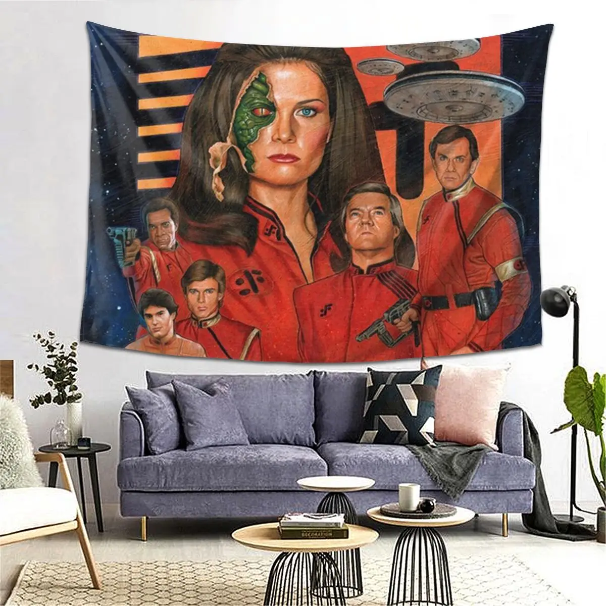 V The Visitors Final Battle Tribute Tapestry Decoration Art Aesthetic Tapestries for Living Room Bedroom Wall Cloth Wall Hanging