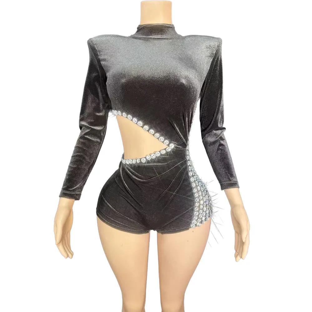 

Сексуальное блестящее черное боди со стразами для женщин: вечерний наряд для выпускного, вечеринки, дня рождения, выступлений, фотосессий, сценических выступлений