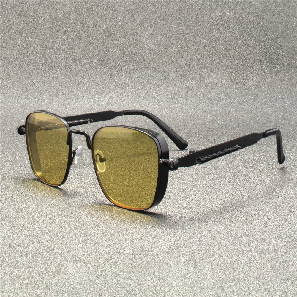 2PCS ZXWLYXGX Metall Steampunk Sonnenbrille Männer Frauen Mode Gläser Marke Designer Retro Vintage Sonnenbrille – Detail 3