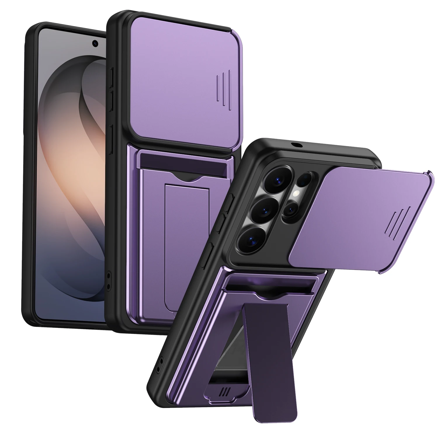Kartenfach-Brieftasche Handyhülle mit Ständer für Samsung Galaxy S26 Ultra S26Plus A57 A27 A37 A17 A56 A36 A26 Objektivschutz-Cover