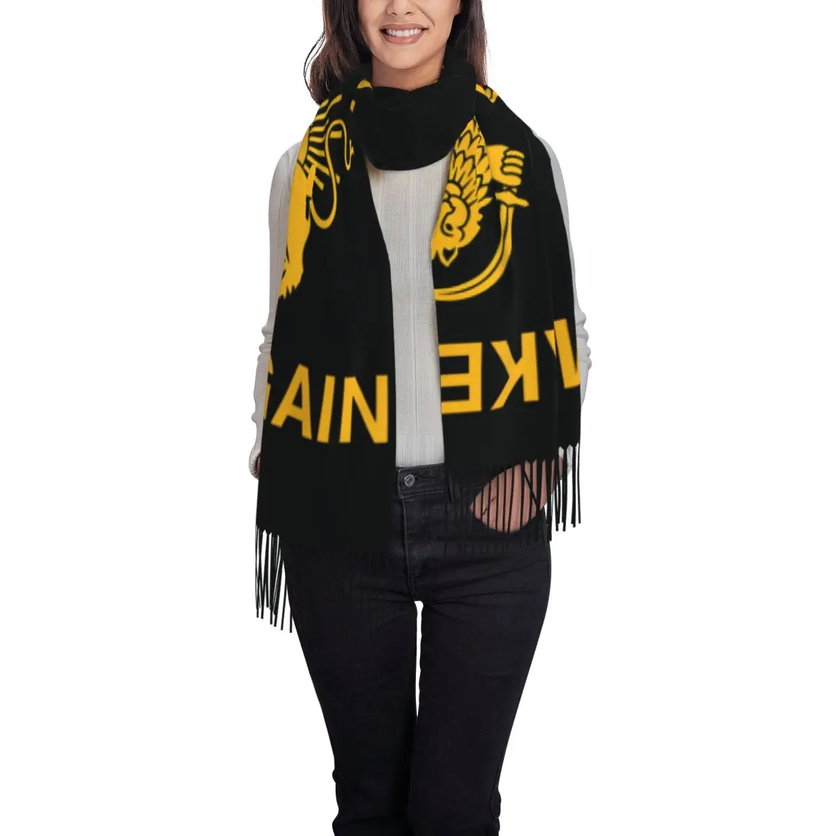 Make Iran Free Again Iranian Map Scarf Warm Shawls and Wraps with Long Tassel Female Vintage Headwear Scarves Winter New Bufanda