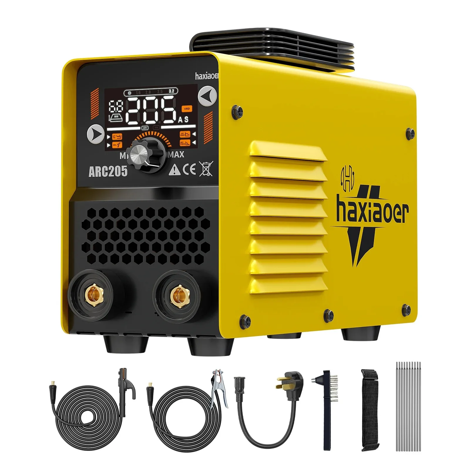 

HAXIAOER ARC205 160A portable professional welding machine automatically matches electrode diameter and welding thickness