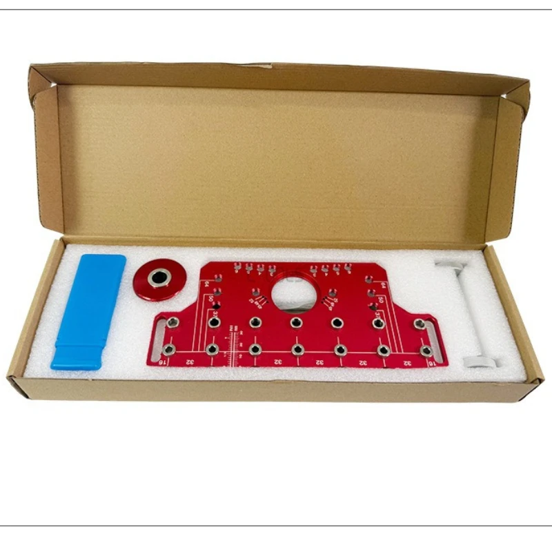 

2-in-1 Cabinet Hinge Drilling Guide Hinge Drilling Jig for Cabinet Door Aluminum Alloy Woodworking Hole Puncher Positioner Tool