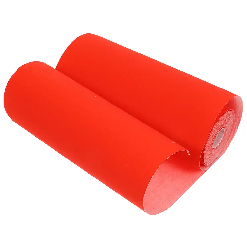 1 Roll Thickened Red Xuan Paper Ink Resistant Calligraphy Paper Roll Blank Couplets for New Year Festival Traditional Scroll