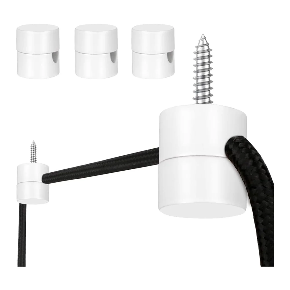 3 Pack Ceiling Hooks for Ceiling Hanging Lights, Pendant Light Hook for Ceiling Lamp, Ceiling Hooks, DIY Lamp White
