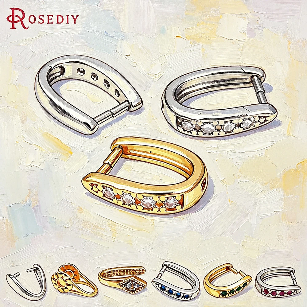 

18K Gold Color Brass Pendants Connector Charms Snap Clip Clasps High Quality Jewelry Making Necklace Diy Accessories