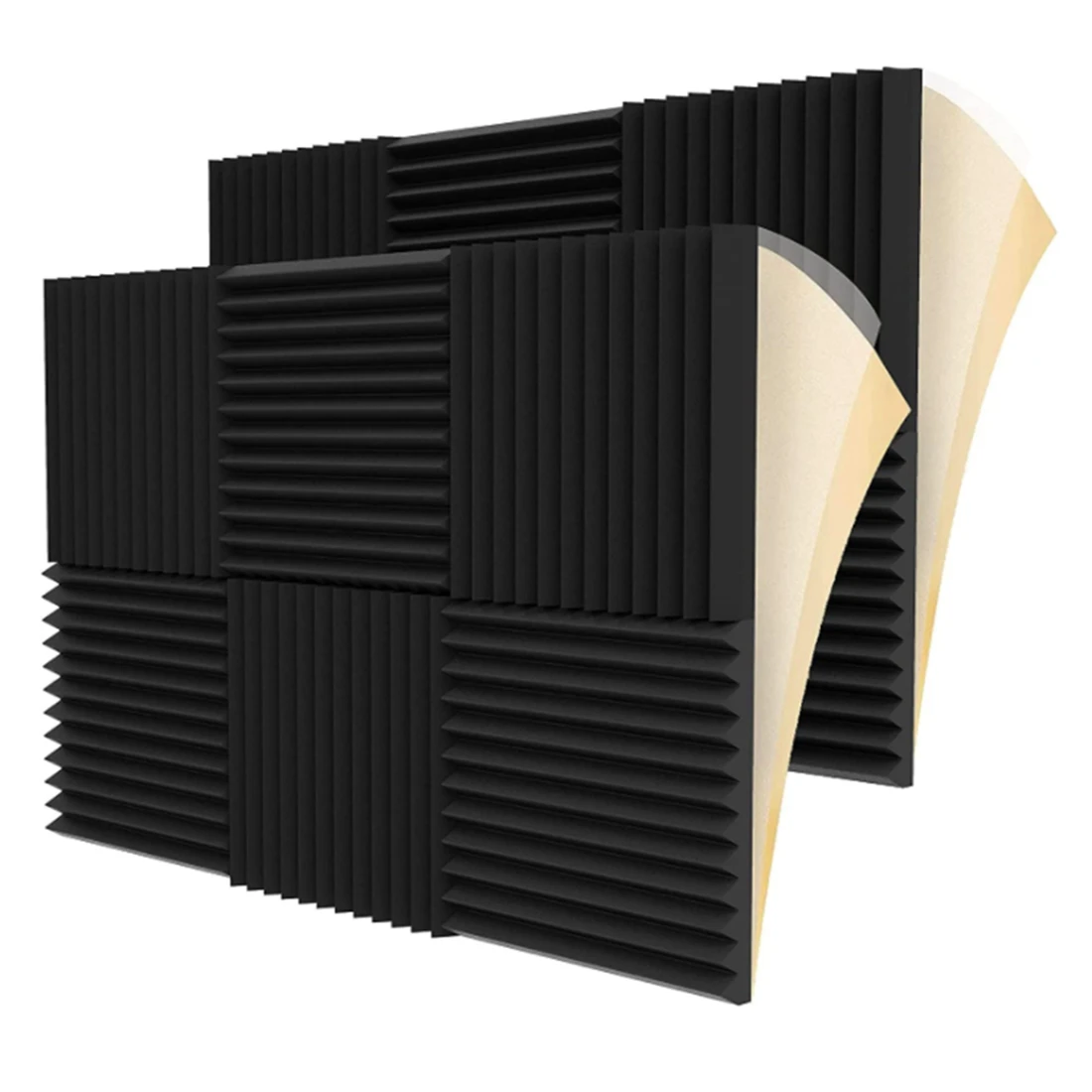 

12 Pieces Acoustic Foam Panel Self-Adhesive Acoustic Foam Panel Sound Insulation Pad Reduce Noise for Studio Home Office