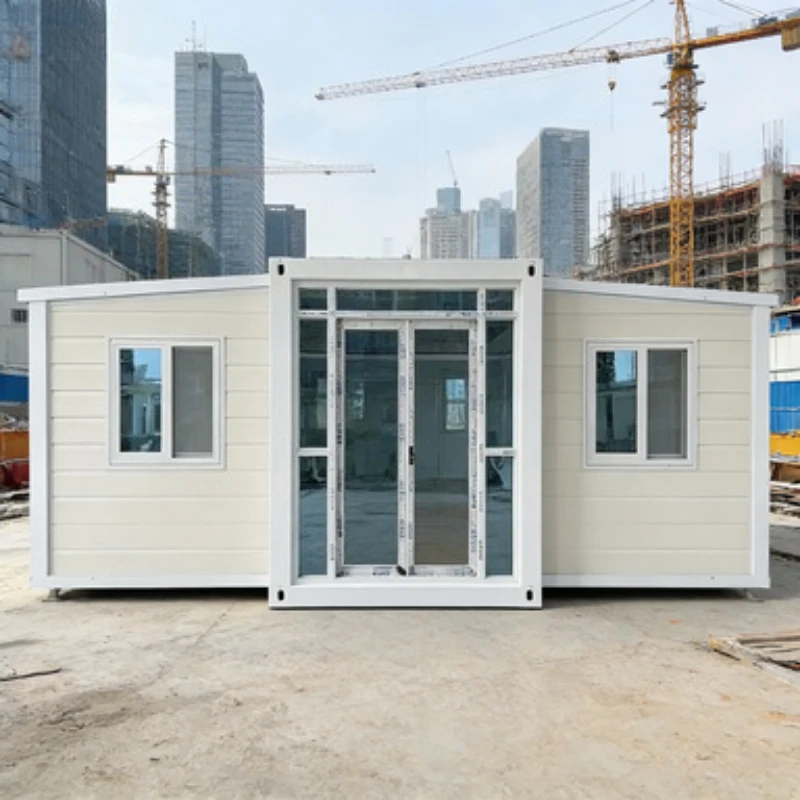 Customized All Weather Double Wing Folding Room 20ft Container House Expandable Insulated Steel Frame Mobile Family
