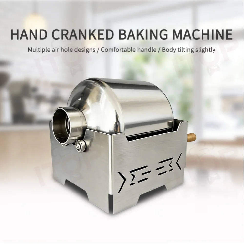 Household Manual Coffee Roasters Stainless Steel Coffee Beans Roasting Machine Factory Wholesale Price